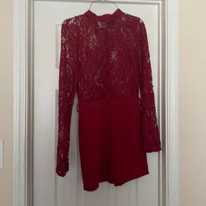 Cute laced shorts romper